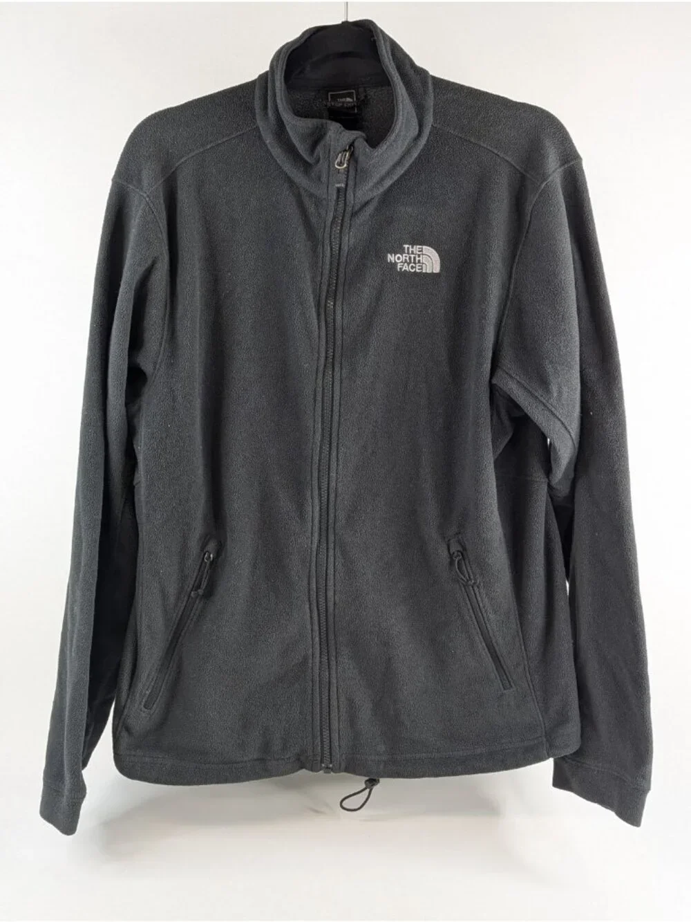 The North Face Mens Medium Fleece Black Full Zip Thermal Lightweight Jacket